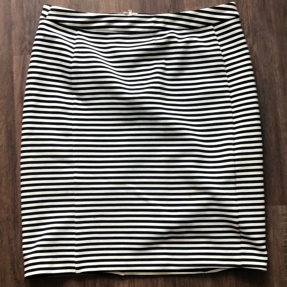 Mini Skirt black and white stripe with zipper